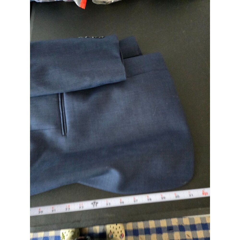 Tommy Hilfiger Mens Blue 100% Worsted Wool Sports Coat Jacket Size 46R Formal - Picture 8 of 14